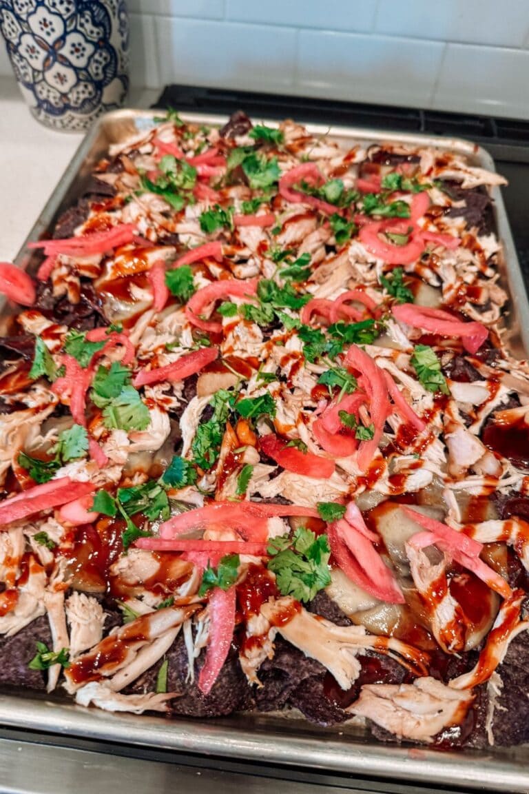 Easy BBQ Chicken Nachos for a Crowd